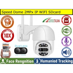 Telecamera WIFI IP Speed dome zoom 10x, IP66, 2MPx, registra su cloud e SD card
