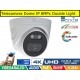 Telecamera Dome IP 8MPx Double light, led 20mt, 4K Ultra HD, POE, Onvif, H.265+. Visione notturna a colori, Analisi Video