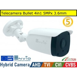 Telecamera Bullet 4in1 5MPx Led 20mt ABS AHD TVI CVI CVBS