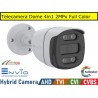 Telecamera Ibrida Bullet Full Color 4in1 AHD TVI CVI CVBS ottica 2.8mm 2MPx UTC Control Visione Notturna A Colori