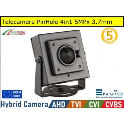 Telecamera SPY PinHole Ibrida 4in1 5MPx ottica 3.7mm AHD TVI CVI CVBS Videosorveglianza