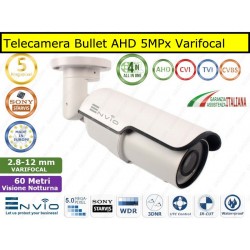 Telecamera Bullet 4in1 5MPx, Led 60mt, Varifocale 2.8~12mm, Sony Starvis IMX335, IP66