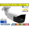 Telecamera Bullet 4in1 8MPx, Led 40mt, ottica motorizzata 4x, 4K ULTRA HD, IP65