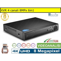 xMeye - XVR 6in1 4 ch. 8MPx, Human Detect, Face Recognition, UTC, Cloud, Videoanalisi, AHD CVI TVI CVBS XVI IP