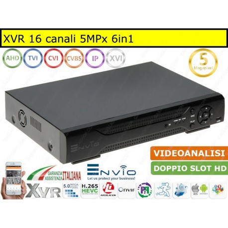 xMeye - XVR 6in1 16 ch. 5MPx, Human Detect, Face Recognition, UTC, Cloud, Videoanalisi, AHD CVI TVI CVBS XVI IP