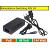 Alimentatore a commutazione 48V 3A PoE ricambio Switch PoE