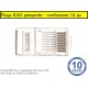 10 pezzi connettore Plug RG45 tipo EZ passante per cavo Ethernet Lan UTP Cat 5e