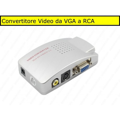 Convertitore Video da VGA a RCA, S-Video, S-VHD per sistemi CCTV