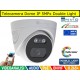 Telecamera Dome IP Double Light Full color 5MPx POE, Onvif, h.265+, visione notturna a colori su allarme, analisi video