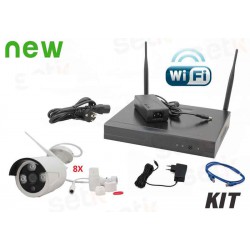 KIT VIDEOSORVEGLIANZA WIRELESS IP 8 CANALI Hard Disk omaggio