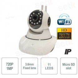 Mini Speed Dome 1MPx con 6 led IR, Autotraking, Motion Detect, Rotazione PAN e TILT