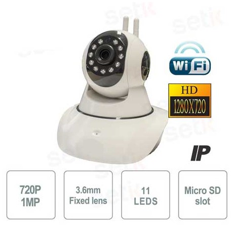 Mini Speed Dome 1MPx con 6 led IR, Autotraking, Motion Detect, Rotazione PAN e TILT