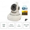 Telecamera WIFI IP HD wireless, motorizzata, registra su Micro SD, 11 Led, Onvif, Motion Detect