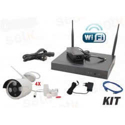 KIT VIDEOSORVEGLIANZA WIRELESS IP 4 CANALI CON HARD DISK OMAGGIO