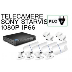 KIT 4 CANALI 1080P PLC POWER LINE SU PRESA ELETTRICA