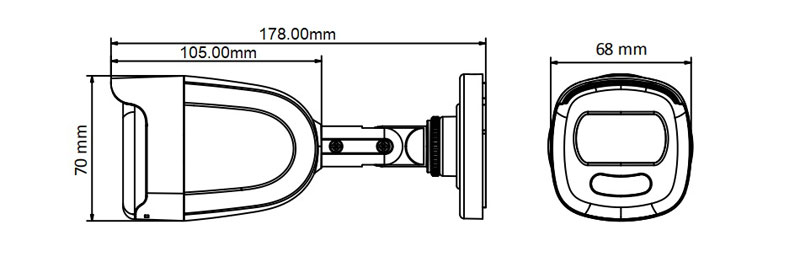 Telecamera Bullet IP Full Color 2MPx POE ONVIF visione notturna a colori 20 Mt. analisi video